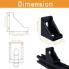 QIJINTRID 12 Sets 2020 Aluminum Extrusion Black Connectors,12pcs 2020 Series