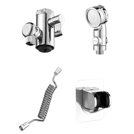 Alnicov Sink Faucet Sprayer Attachment Set, Kitchen Bathroom Pet Bathing External Showerhead Set with 2m Hose and G1/2 / M22 / M24 (Faucet Not Included)