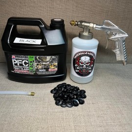 Gallon PFC Black, Pro Undercoating Spray Gun, 24" Straight Wand, 1 White Quart Bottle, and 50 Rust Plugs
