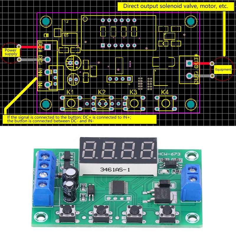Trigger Cycle Timer Delay Switch Single Channel Circuit Board Power