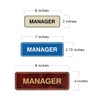 Standard Manager - Placa decorativa para puerta y pared, Black/silver,