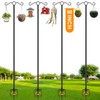 SINLEY 4 Pack 90 inch Double Shepherds Hook for Outdoor