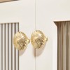 MOROBOR 4 Pack Brushed Gold Cabinet Knobs, Solid Zinc Alloy