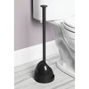 mDesign Plastic Freestanding Hideaway Toilet Bowl Plunger with Holder Set