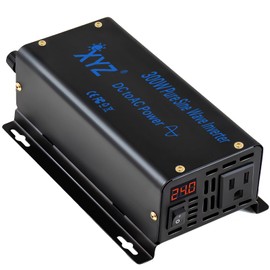 XYZ INVT 300W Pure Sine Wave Inverter DC 24V to AC 110V 120V Power Converter 600W Peak with LED Display for Most Small Power Appliances