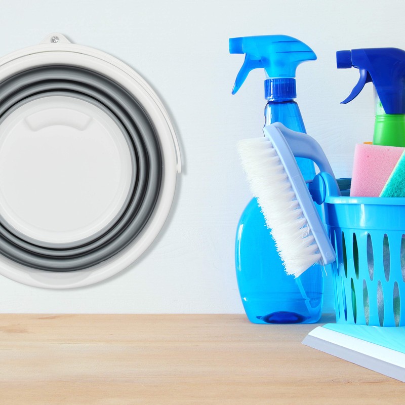 Relaxdays Folding Bucket 10 Litre Cleaning Bucket for Home, Car