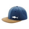 Huuraa Cap Hat Shark Silhouette Gift Shark Gift Idea, denim,