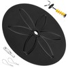 Ice Auger Drill Adapter with 9" Stopper Disc (Black) &