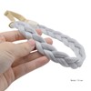 PARXITN Women's Hair Band, 3 Strands, Adjustable Braided Headband, Grey