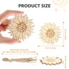 10pcs Unfinished Wood Cutouts Sunflower Wood Shapes Pieces Discs Slices