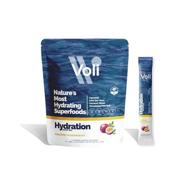 Voli Hydration, Paradise Passionfruit, Superfood Hydration, Irish Sea Moss, Aquamin