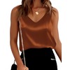 SimpleFun Satin Camisole Tops for Women Silk Stylish V Neck