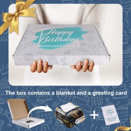 50th Birthday Gifts for Men, 50 Birthday Gifts for Men with Gift Box, 50th Birthday Gifts Blanket, 50th Birthday Gifts for Men Funny, 50 Year Old Birthday Gift for Men