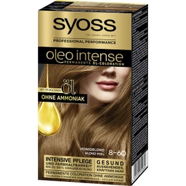 Syoss Oleo Intense Permanent Oil Colouration Hair Colour, 8-60 Honey Blonde with Nourishing Oil and Ammonia Free, Pack of 3 (3 x 115 ml)