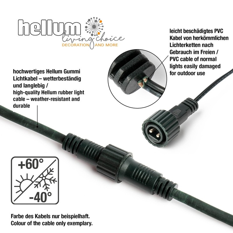 hellum 555127 Connection Cable for Extendible System Professional Fairy Lights