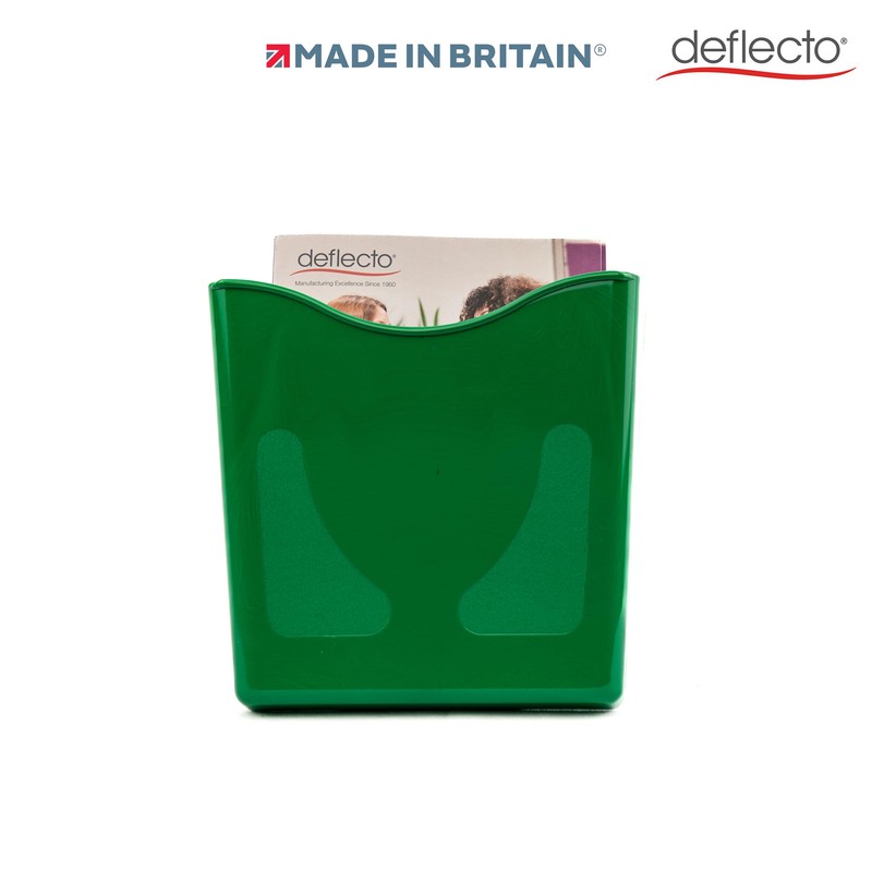 Deflecto Green Portrait A4 Wall Mounted Document Holder - A4