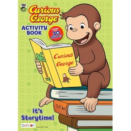 PBS Kids - Curious George - Activity Books - Stickers - Educational Fun Time - It's Storytime