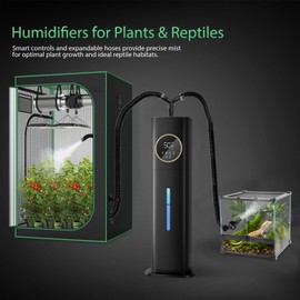AILINKE Humidifiers for Plants, 2.1Gal/8L Plant Humidifier Indoor, Reptile Fogger Mister with Precise Temp&Humidity Probe/Expandable Hose, Vivarium/Terrarium/Greenhouse/Grow Tent,12H Timer