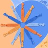 48pcs Blue and Orange Hair Ties，Stretch Webbing No Crease Hair