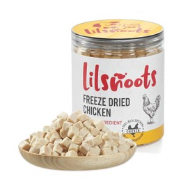 LILSNOOTS Freeze Dried Chicken Dog Treats Cat Treats, Single Ingredient Raw Chicken Pet Treats, Food Topper, Training Treats, Rawhide Free Freeze Dried Chicken High Protein, 4.6oz