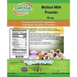 Malted Milk Powder (16 oz, ZIN: 525358) - 2 Pack