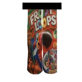 Kids Teens and Adult Socks Mid Crew 3D Printed Fits Men Women Boys Girls Youth Children Funny Novelty Animal Food Over 70 Designs (Kid's (Fits Ages 3-9), Fruit Loops)
