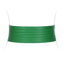 VONMELLI Women Wide Elastic Waist Belts for Dresses Vintage Fashion Stretchy Corset Belts Ladies Cinch Belts Waistband Green Fit Waist Size 35-40in