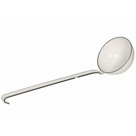 Riess, 0307-033 Ladle, Classic White, Diameter 7 cm, Height 6.5 cm, Enamel, White, Soup Ladle