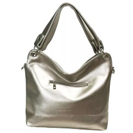 Zzfab Mirror Rhinestone Bling Purse Sparkle Handbag B3169181-PT Silver Grey