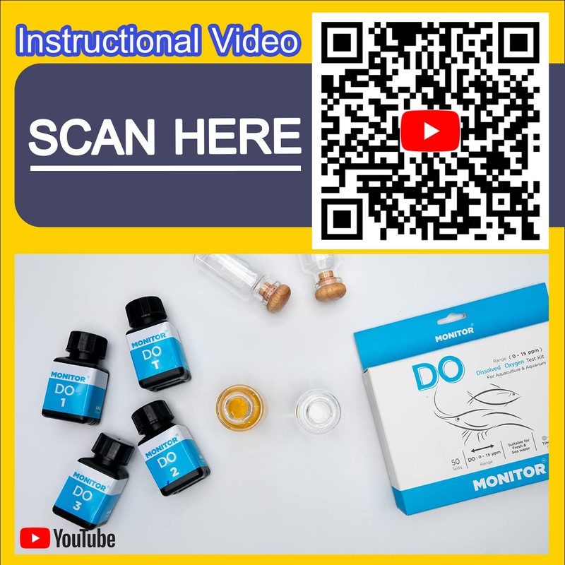 Monitor DISSOLVED Oxygen Test KIT (50 Tests) - Monitor Aquarium