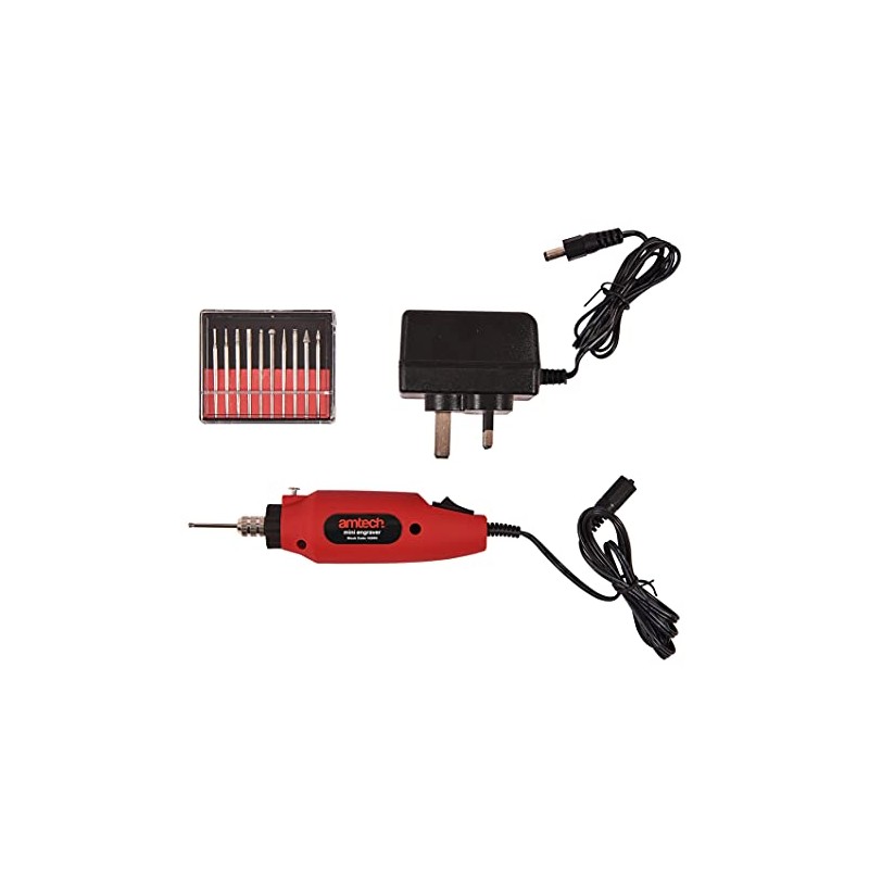 Amtech V2550 Mini Engraving Kit, Wood Engraver Tool, 10pc Diamond