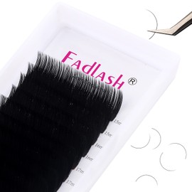 Eyelash Extensions 0.05mm C Curl Mix 15-20mm FADLASH Classic Lash Extensions 1:1 Individual Classic Eyelashes Black Matte Single Lashes Extension Professional