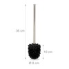 Relaxdays 4 x Toilet Brush, Replacement, Removable Brush Head, Toilet