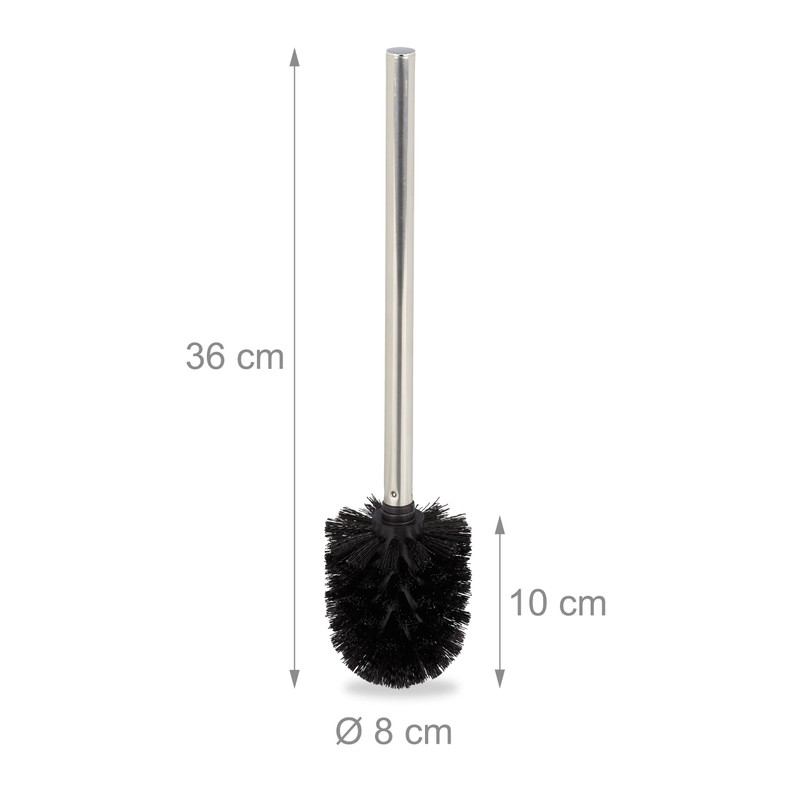 Relaxdays 4 x Toilet Brush, Replacement, Removable Brush Head, Toilet