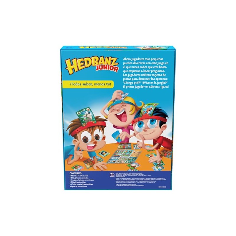 Spin Master Games, Juego de Mesa Hedbanz Junior para niños