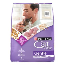 Purina Cat Chow Purina Cat Chow Gentle Dry Cat Food, Sensitive Stomach + Skin - 13 lb. Bag