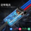 usb 充電ケーブル 4in1 (デュアルUSB C 2本入) 携帯電話、タブレット、イヤホン、その他のデバイスを充電するためのマルチ充電ケーブル (非急速充電) ナイロン編組 3in1
