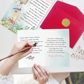 Mcduldul Funny Birthday Card for Bestie Sister | Best Friend Birthday Gifts for Women Her | Bestie Card, Friendship Gifts | 5.3 x 8.0 Inch Greeting Cards with Envelope