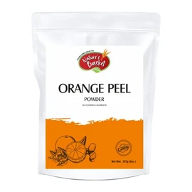Nature's Basket 100% Pure Organic Orange Peel Powder For Skin & Hair | Edible Orange Peel Powder | Orange Face Pack For Glowing Skin, Tan Removal, Oil Control(227g)