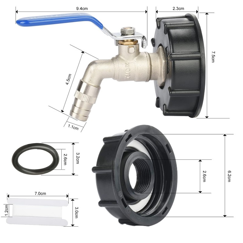 oumuik Tap Ibc, Ibc Tank Accessories & Container, Ibc Tap
