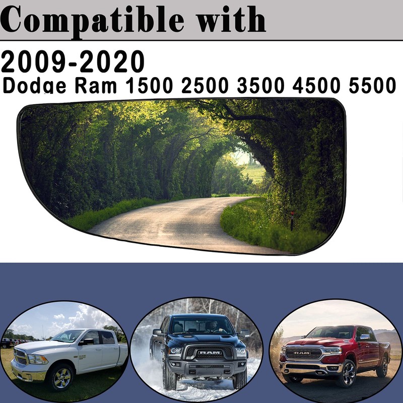 68067731AA Ram Driver Side Lower Glass Compatible with 2009-2020 Dodge