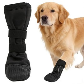 Botas de recuperación para perros para patas lesionadas, zapatos transpirables para perros con suela antideslizante y correa autoadhesiva, botines de 