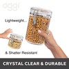 Oggi 4pc Clear Canister Set with Clamp Lids & Spoons