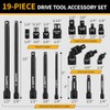 GRENPRO Impact Socket Extension Set 19-Piece 50BV30, Socket Extension Bar,