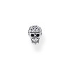Thomas Sabo Women's Single Skull Stud Earrings 925 Sterling Silver,
