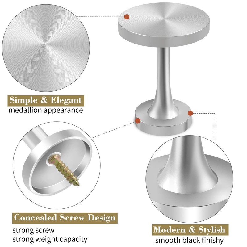 Curtain Holdbacks, Medallion Curtain Tieback Hooks for Drapes, Modern Decorative