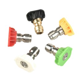 NIHENHAO 5pcs/set Car Wash Nozzle, 1/4" Quick Connector Metal Lance Nozzle High Pressure Water Guns Soap Washing Nozzle