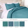 Exclusivo Mezcla Ultrasonic Full Queen Quilt Bedding Set, Lightweight Teal