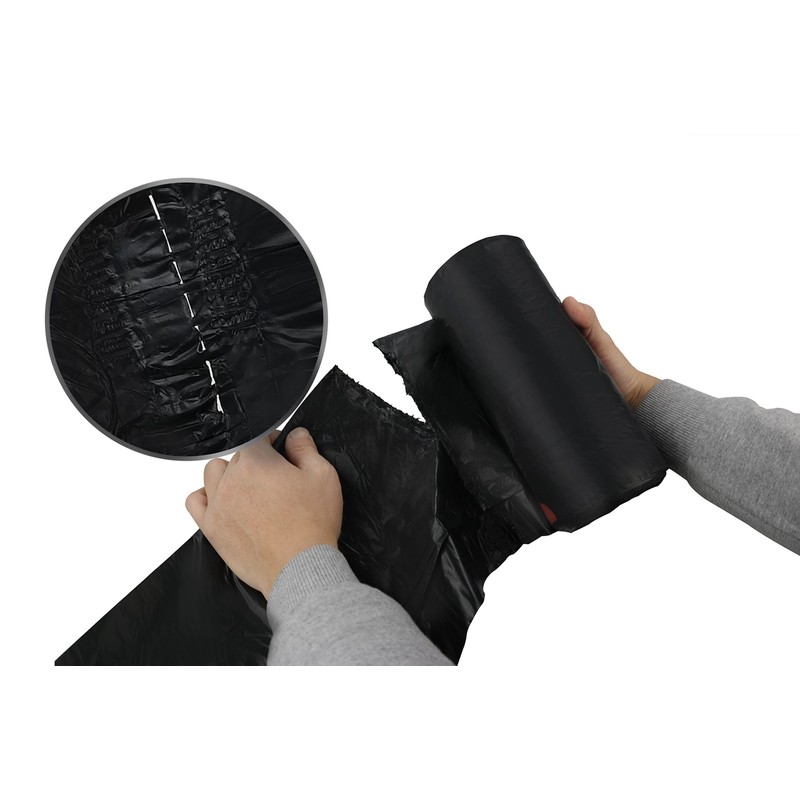 Begale 7 Gallon Drawstring Trash Bags, Black, 110 Counts