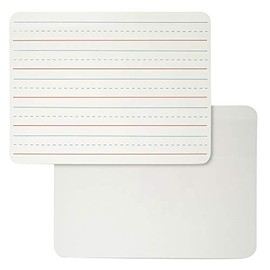Charles Leonard Dry Erase Lapboard, 9 x 12 Inches, Masonite, Two Sided, Plain and Lined, White, 1 Each (35120)